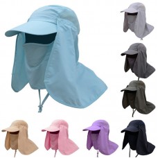 Mujer Hombre Fishing Cap Hiking Hat Neck Cover Ear Flap Outdoor UV Sun Protection  eb-71483813